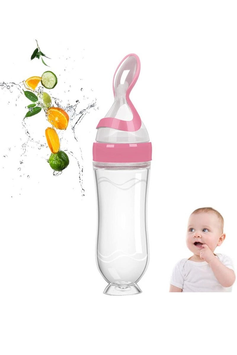 Chicco Silicone Squeeze Baby Feeding Bottle with Soft Spoon Tip, Hygienic Protective Cover and Stable Suction Base - BPA Free Food Grade Silicone for Purees. - Image 1