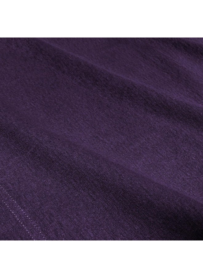 Superior Superior Premium Cotton Flannel Sheets, All Season 100% Brushed Cotton Flannel Bedding, 4-Piece Sheet Set with Deep Fitting Pockets - Purple Solid, King Bed  - Image 4