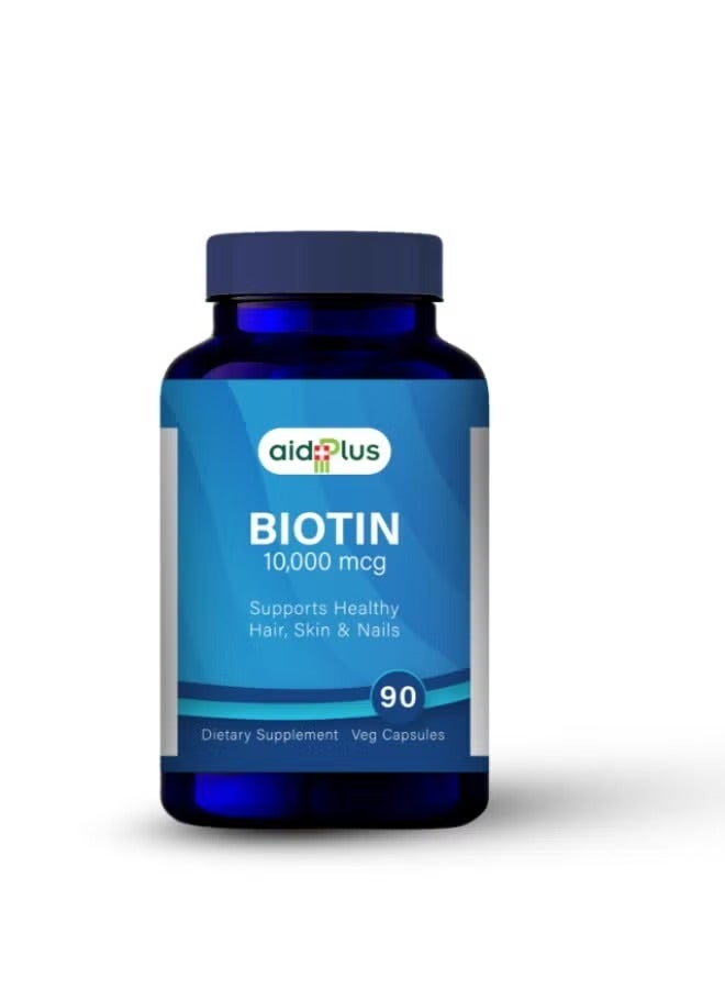Aidplus Biotin 10,000 mcg 90 Veg Capsules