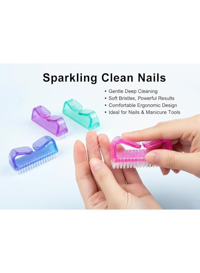 3-Piece Pedicure Set – Nail Brushes & Foot/Hand Exfoliator – Multi-Color - Image 5