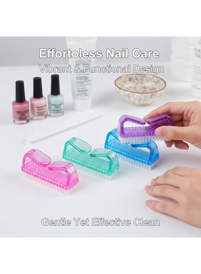 3-Piece Pedicure Set – Nail Brushes & Foot/Hand Exfoliator – Multi-Color - Image 3