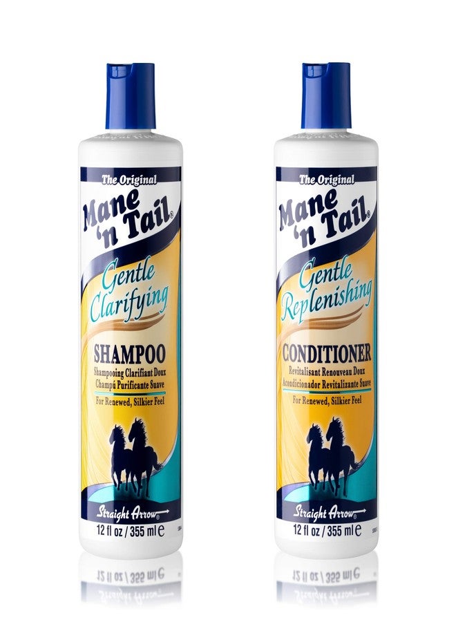 Mane 'n Tail Gentle Clarifying Shampoo + Gentle Replenishing Conditioner 12 Ounce Each - Image 1