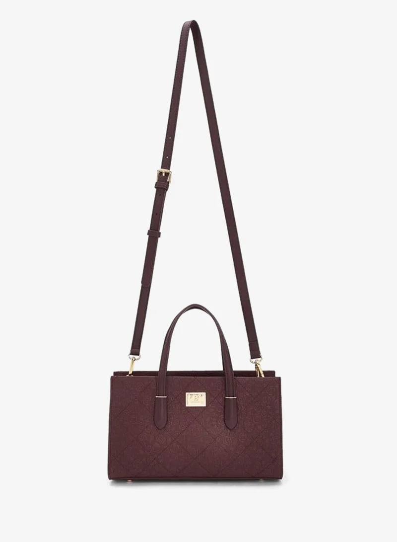 Flora Bella By Shoexpress RED Flora Bella Floral Embossed Tote Bag with Detachable Shoulder Strap for Women | Best Price UAE