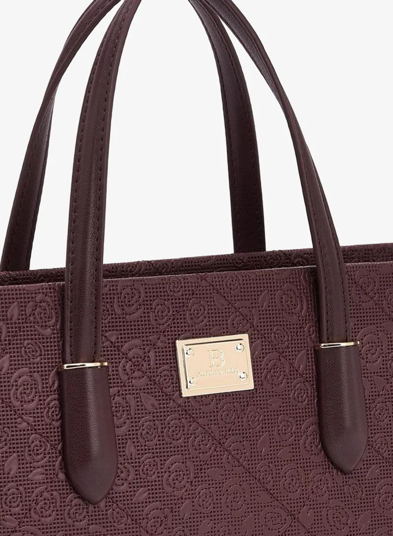 Flora Bella By Shoexpress RED Flora Bella Floral Embossed Tote Bag with Detachable Shoulder Strap for Women | Best Price UAE