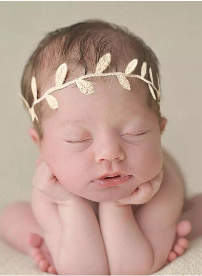 Generic Newborn Unisex Photography 2pcs Leaves Headband  - Image 1