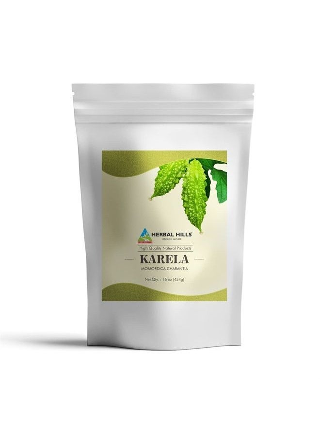 HERBAL HILLS Bitter Melon/Bitter Gourd/Karela Powder (Momordica Charantia) | 16oz (454 GMS) | Best for Eye & Skin Health  - Image 1