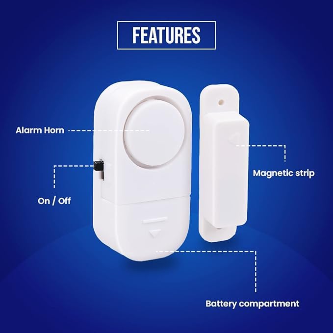 Evermall Multi Functional Wireless WiFi Motion Sensor Alarm WiFi Door Sensors Set Door Alarm for Kids Safety Toddler Door Open Alarm Sensor Siren AntiTheft DoorWindow Alarm - Image 2
