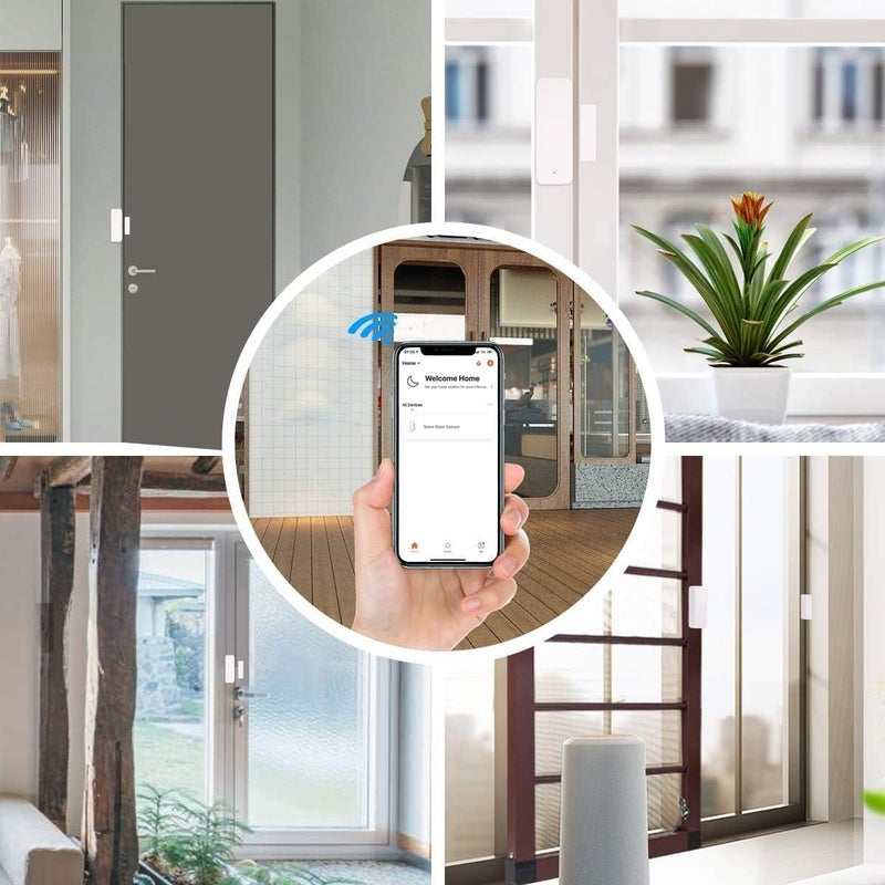 Evermall Multi Functional Wireless WiFi Motion Sensor Alarm WiFi Door Sensors Set Door Alarm for Kids Safety Toddler Door Open Alarm Sensor Siren AntiTheft DoorWindow Alarm - Image 5