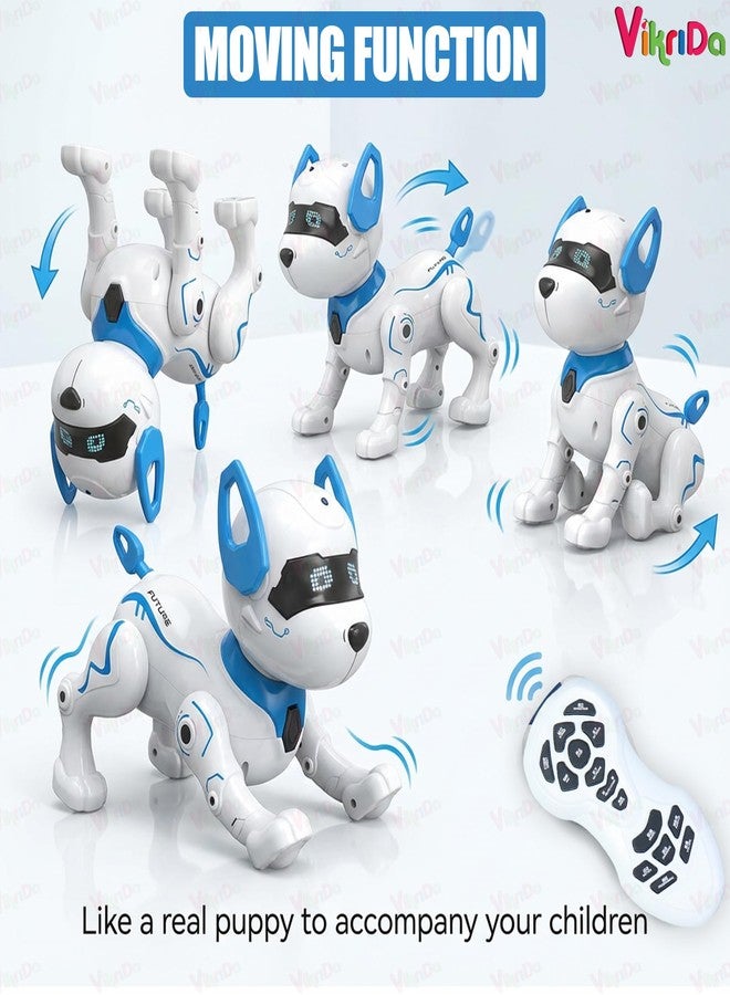 VikriDA RC Robot Dog for Kids 8-12 | Smart Robotic Puppy Toy with Touch, Walking & Talking Features | Stunt Dance RC Dog Gift for Boys & Girls - Image 3