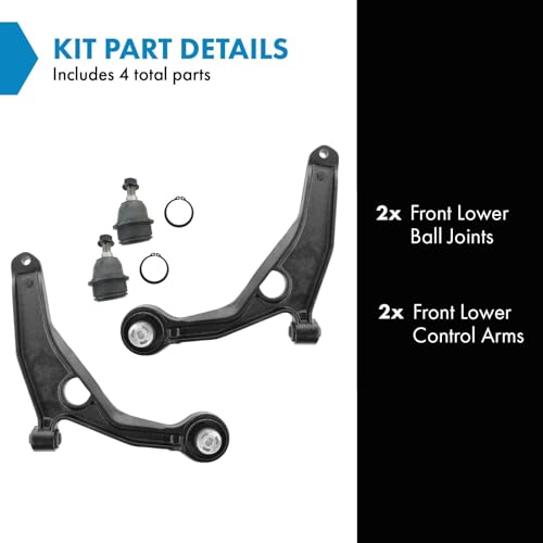 TRQ Front Lower Control Arm with Ball Joint Set Compatible with 2011-2014 Chrysler 200 2007-2010 Sebring 2008-2014 Dodge Avenger 2009-2020 Journey - Image 2