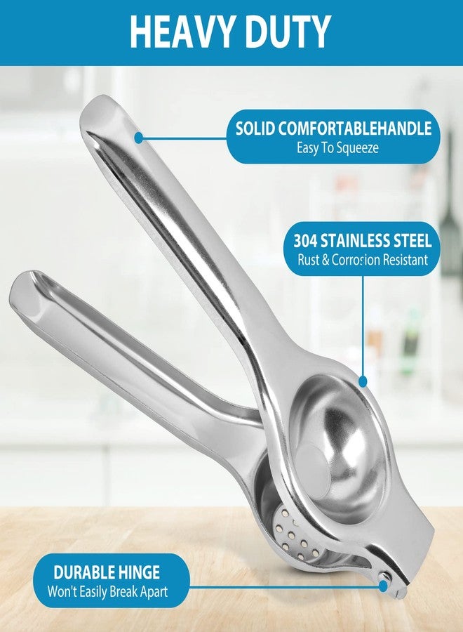 Jenkin Stainless Steel Manual Juicer Citrus Lemon Squeezer,Fruit Juicer Lime Press Metal,Professional Hand Juicer Kitchen Tool - Image 3