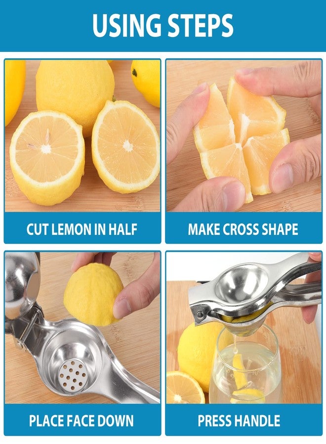 Jenkin Stainless Steel Manual Juicer Citrus Lemon Squeezer,Fruit Juicer Lime Press Metal,Professional Hand Juicer Kitchen Tool - Image 5
