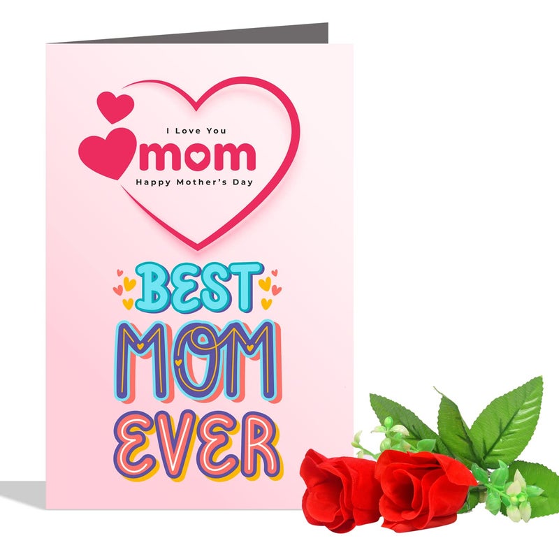 GIFT MY PASSION GIFT MY PASSION Happy Mothers Day Greeting Card 2 Red Roses Hamper Gift for Mom Gift for Mother Gift for Maa Mothers Day Gift for Mom Mummy Mom Mother