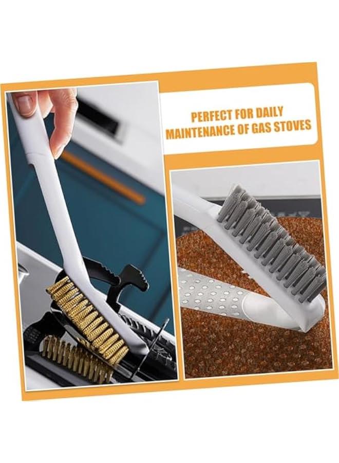 HOOKOR 2Pcs Cleaning Brushes, Multi-Purpose Right Angle Brush Scrubbing Kitchen Coffeeroom Tearoom Deep Cleaning Edge Corner Crevices Grout Scrub Bottle Cup Jar Cans for Household Use - Image 2