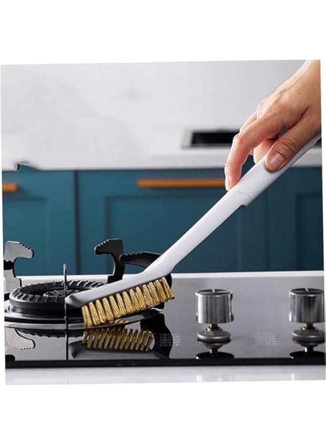 HOOKOR 2Pcs Cleaning Brushes, Multi-Purpose Right Angle Brush Scrubbing Kitchen Coffeeroom Tearoom Deep Cleaning Edge Corner Crevices Grout Scrub Bottle Cup Jar Cans for Household Use - Image 4