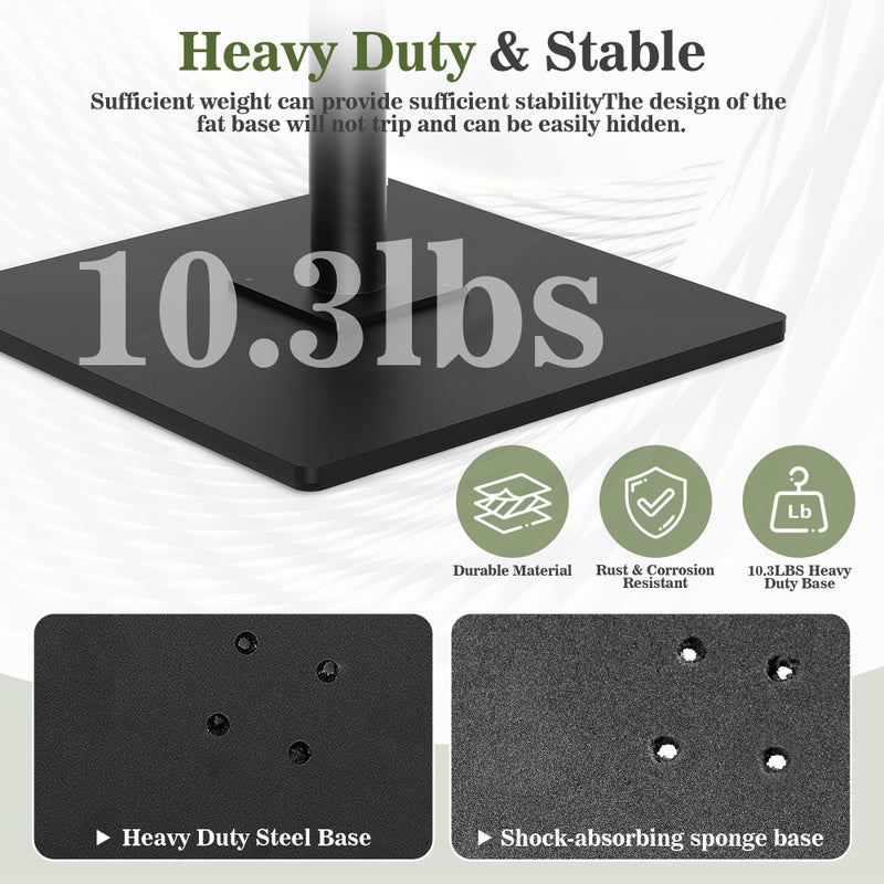 JSungo Backdrop Stand 6.5x10 ft Adjustable Photo Backdrop Stand Kit, Heavy Duty Pipe and Drape Photography Background Support with Flat Metal Base for Wedding, Party, Video Studio, Birthday, Black - Image 3