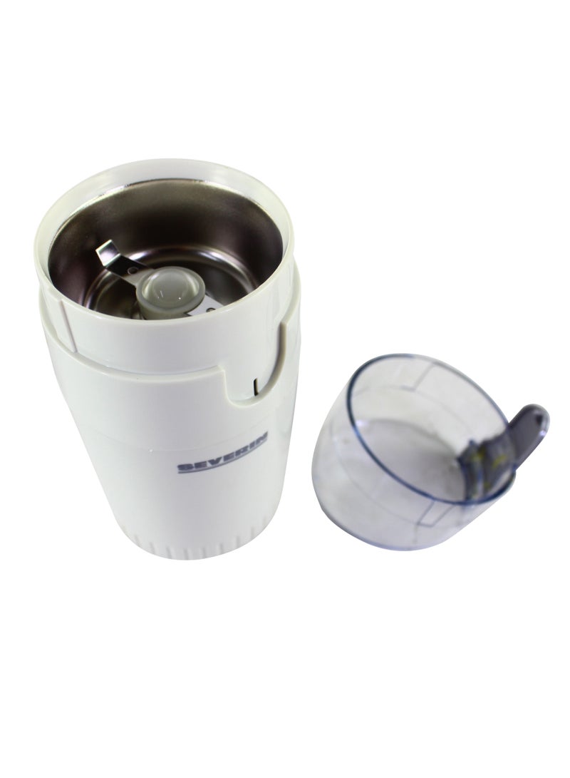 Severin Electric coffee and spice grinder 250g 90w white/grey/clear - Image 2