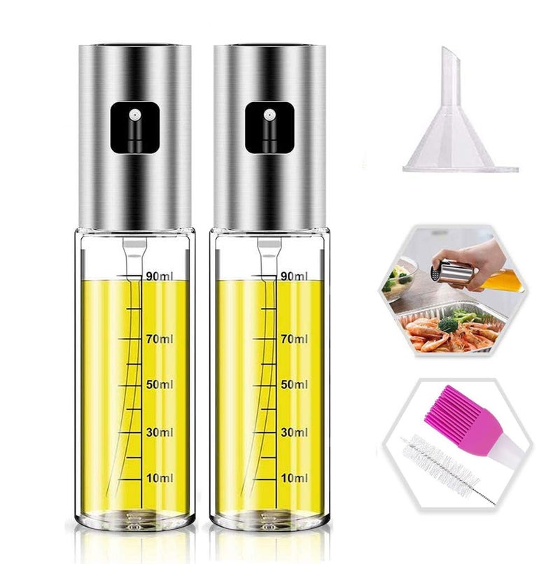 NIKKIER Oil Sprayer for Cooking,100ml Olive Oil Spritzer,Oil Sprayer for Air Fryer, Salad,BBQ,Roasting (Light Blockage) - Image 1