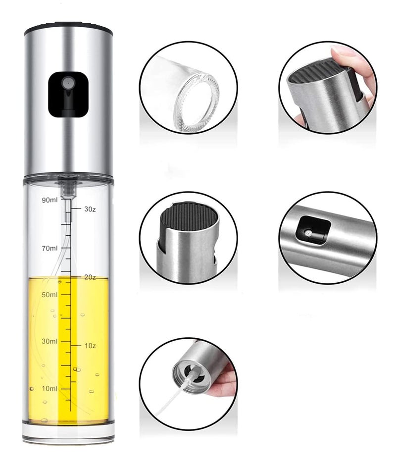 NIKKIER Oil Sprayer for Cooking,100ml Olive Oil Spritzer,Oil Sprayer for Air Fryer, Salad,BBQ,Roasting (Light Blockage) - Image 3