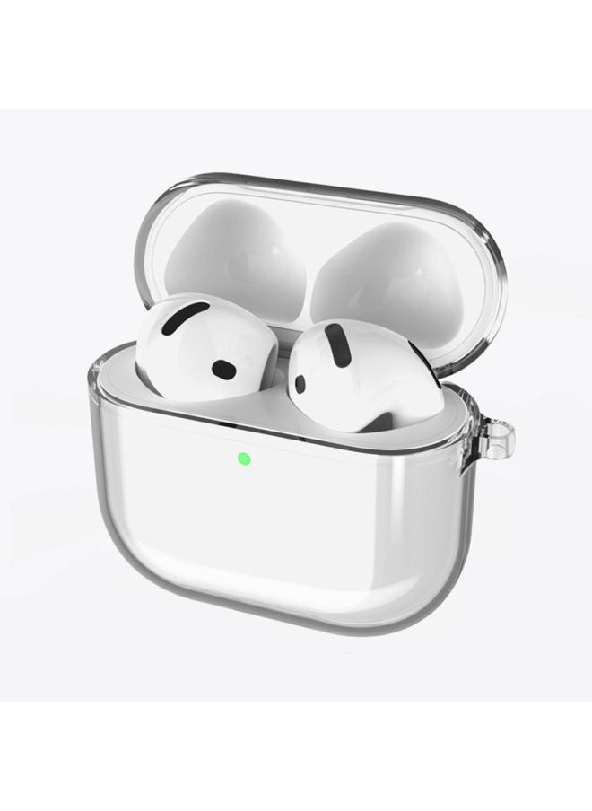 Generic - For Apple Airpods4 Bluetooth Protection PC Hard Shell Transparent Material Headset TPU Soft Set Factory-Color:Airpods 4 Tpu Material-regular Version-with Hanging Ears - Image 1