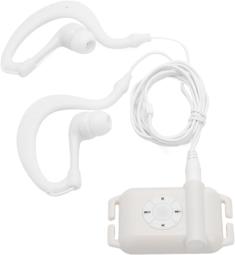 Waterproof MP3 Player 8GB White for Swimming Running Music Playback - Image 1