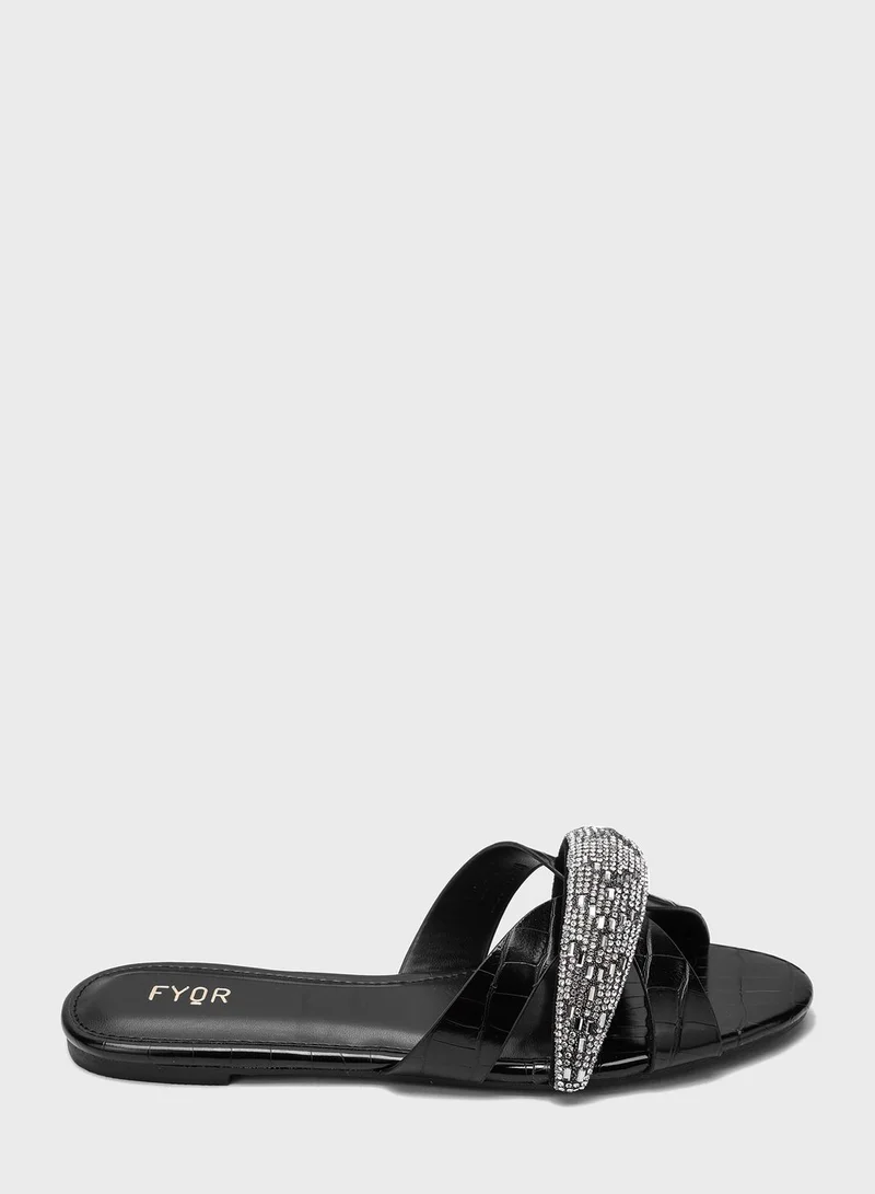 FYOR Open Toe Flat Sandals