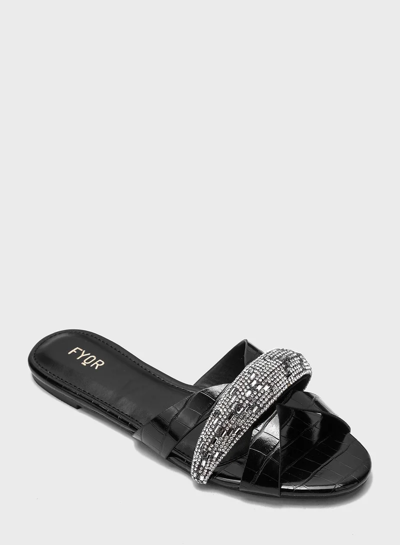 FYOR Open Toe Flat Sandals