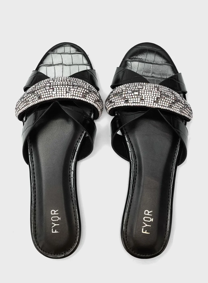 FYOR Open Toe Flat Sandals