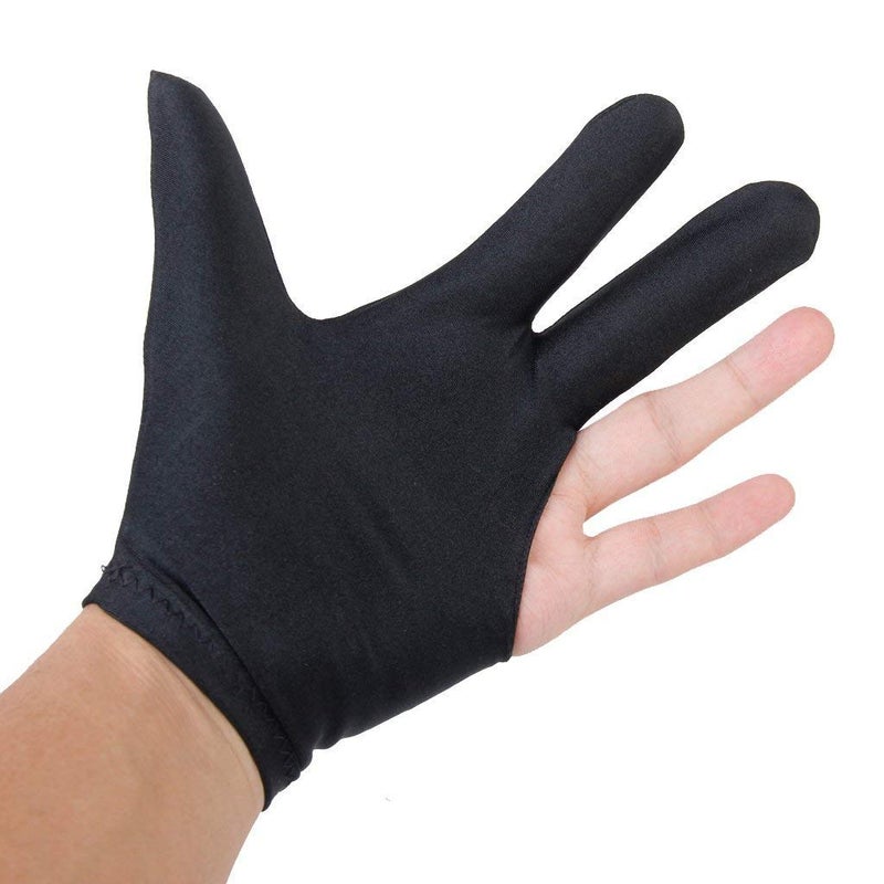 DEEPGROUP TRADERS 3 Finger Nylon Billiard Gloves for Snooker, Pool and Billiards (Black) - Image 4
