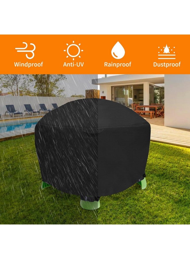 AKEfit Kids Water Table Cover For Little Tikes Spiralin' Seas Waterpark Play Table, Round Sand Water Table Cover Waterproof Dustproof Anti-Uv Outdoor Toys Cover,34“Dia X 18"H, Black (Cover Only) - Image 4