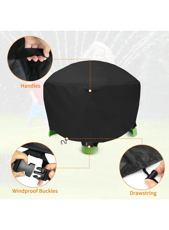 AKEfit Kids Water Table Cover For Little Tikes Spiralin' Seas Waterpark Play Table, Round Sand Water Table Cover Waterproof Dustproof Anti-Uv Outdoor Toys Cover,34“Dia X 18"H, Black (Cover Only) - Image 3