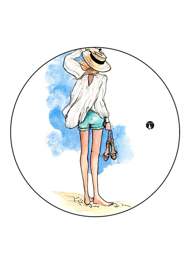 RKN Woman Printed Fridge Magnet  Round  Multicolour - Image 2