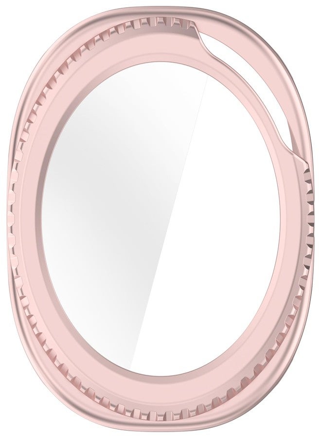 Yrzper Compatible with Samsung Galaxy Watch 8 Classic 46mm Hard PC Case Tempered Glass Screen Protector Cover Resistant Impact Resistant Protective (rose pink) - Image 5