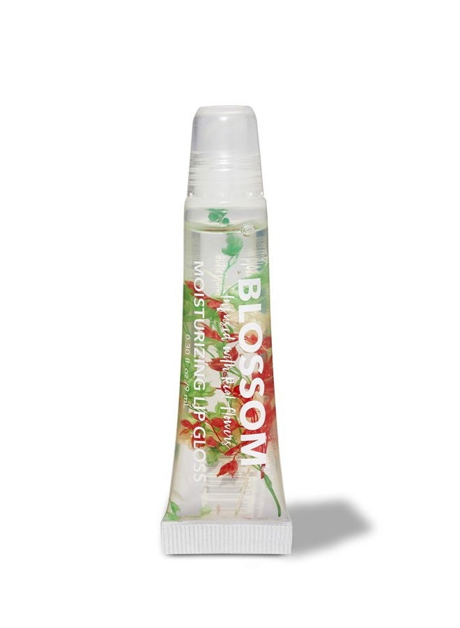 Blossom Lip Gloss Tubes, Watermelon Scented Thick Clear High Shine Moisturizing Flower Lip Gel with Nourishing Jojoba Seed Oil, Infused with Real Flowers, 0.3oz, Watermelon - Image 1