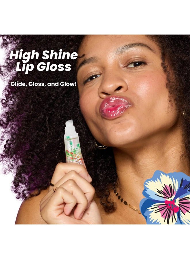 Blossom Lip Gloss Tubes, Watermelon Scented Thick Clear High Shine Moisturizing Flower Lip Gel with Nourishing Jojoba Seed Oil, Infused with Real Flowers, 0.3oz, Watermelon - Image 4