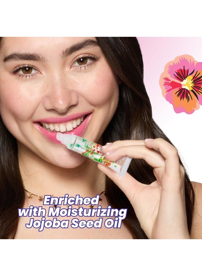 Blossom Lip Gloss Tubes, Watermelon Scented Thick Clear High Shine Moisturizing Flower Lip Gel with Nourishing Jojoba Seed Oil, Infused with Real Flowers, 0.3oz, Watermelon - Image 5