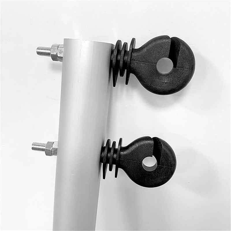 Electric Fence Insulator Flat Nut Threaded Spiral Insulators for Livestock Farm Animal 100PCS - Image 3