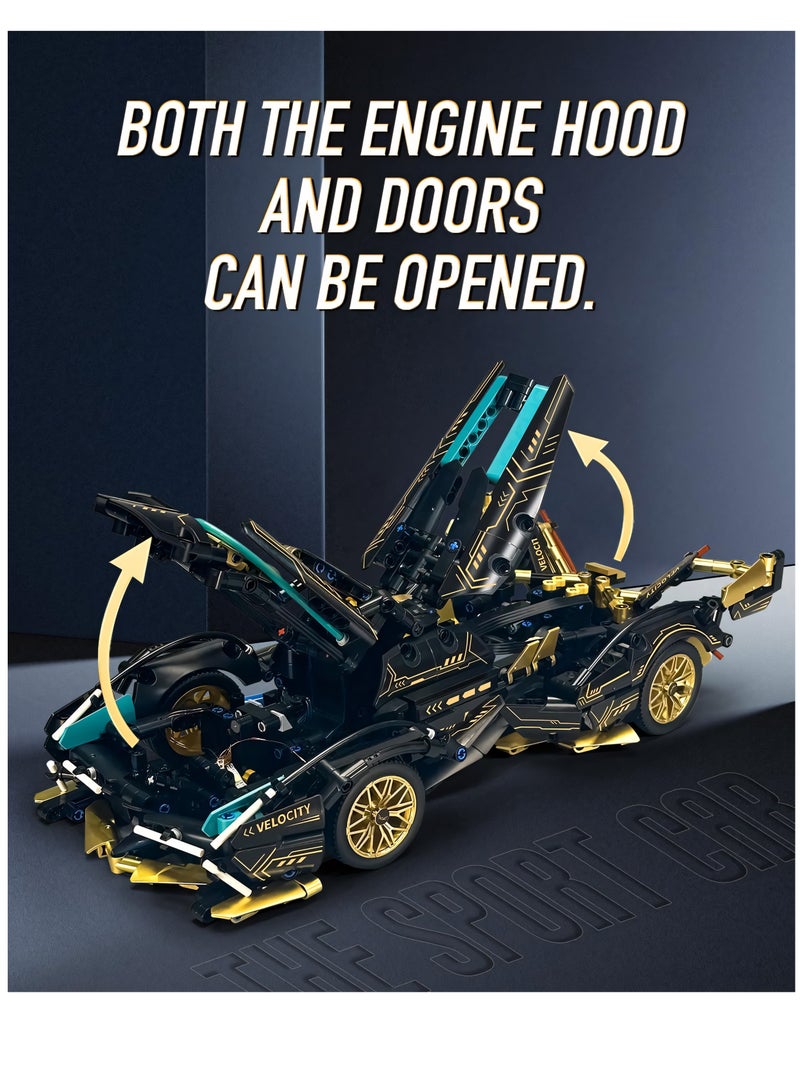 1/14 Sports Car Building Sets, Adults Model And Racing Sports Collectable Model Car Building Kit, Construction Toy Sports Car Birthday Gifts For Car Fans  - Image 3