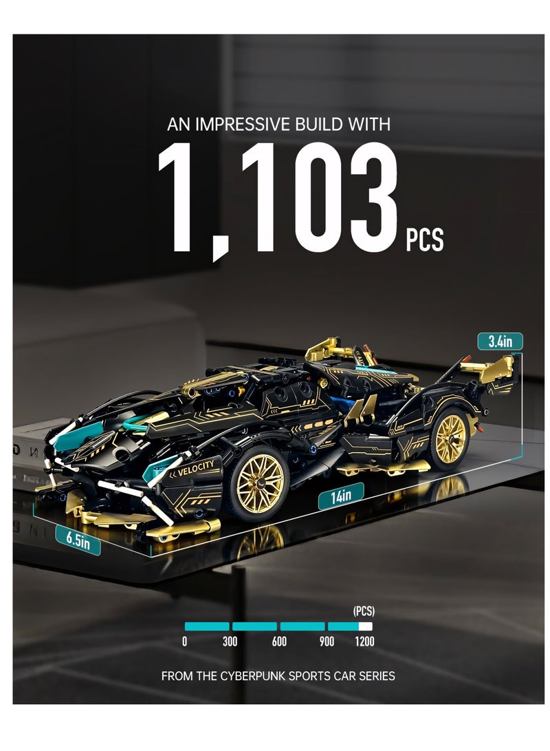 1/14 Sports Car Building Sets, Adults Model And Racing Sports Collectable Model Car Building Kit, Construction Toy Sports Car Birthday Gifts For Car Fans  - Image 4