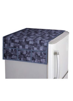 Kuber Industries Kuber Industries 3D Checkered Design PVC 1 Piece Fridge Top Cover and 2 Piece Handle Cover (Grey) - CTKTC039710  - Image 2