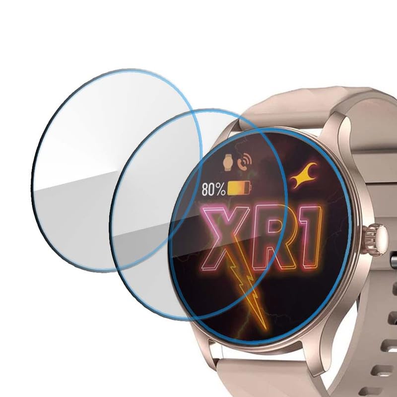 FCS Smart Watch screen guard for Fastrack Revoltt XR1 1.38 inch (3.50 cm) | Pack of 3 | Edge to Edge Coverage | Ultrathin 0.33mm 9H anti shock flexible screen protector - Image 1