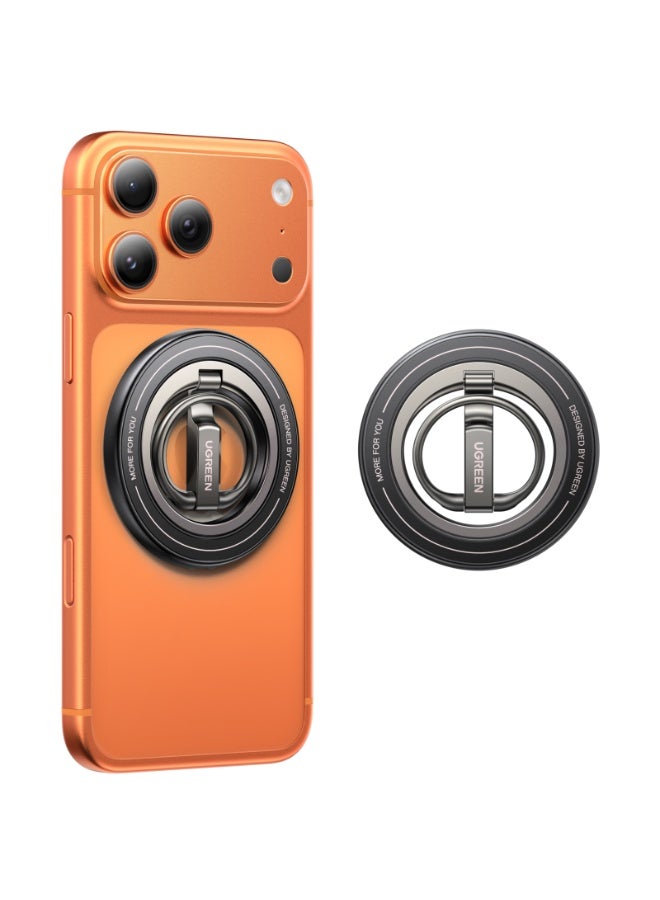 Ugreen Double-Sided Magnetic Phone Ring Holder features a strong 11N magnetic force, 360° rotation, a portable design, and compatibility with iPhone 17/16/15/14/13 MagSafe Phones Samsung Galaxy - Image 1