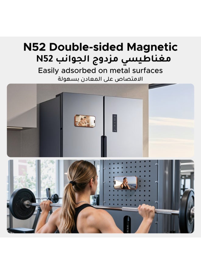 Ugreen Double-Sided Magnetic Phone Ring Holder features a strong 11N magnetic force, 360° rotation, a portable design, and compatibility with iPhone 17/16/15/14/13 MagSafe Phones Samsung Galaxy - Image 5