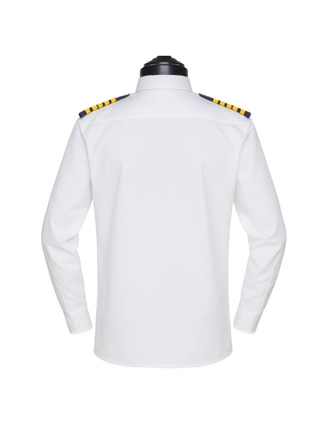 Pro Pilot zone Men’s Long Sleeve Pilot Shirt – Soft American Style – White  - Image 2
