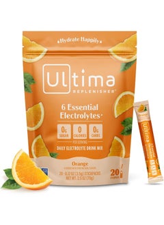 Ultima Replenisher Electrolyte Hydration Powder, Orange, 20 Count Stickpacks  - Image 1