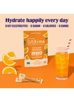 Ultima Replenisher Electrolyte Hydration Powder, Orange, 20 Count Stickpacks  - Image 2