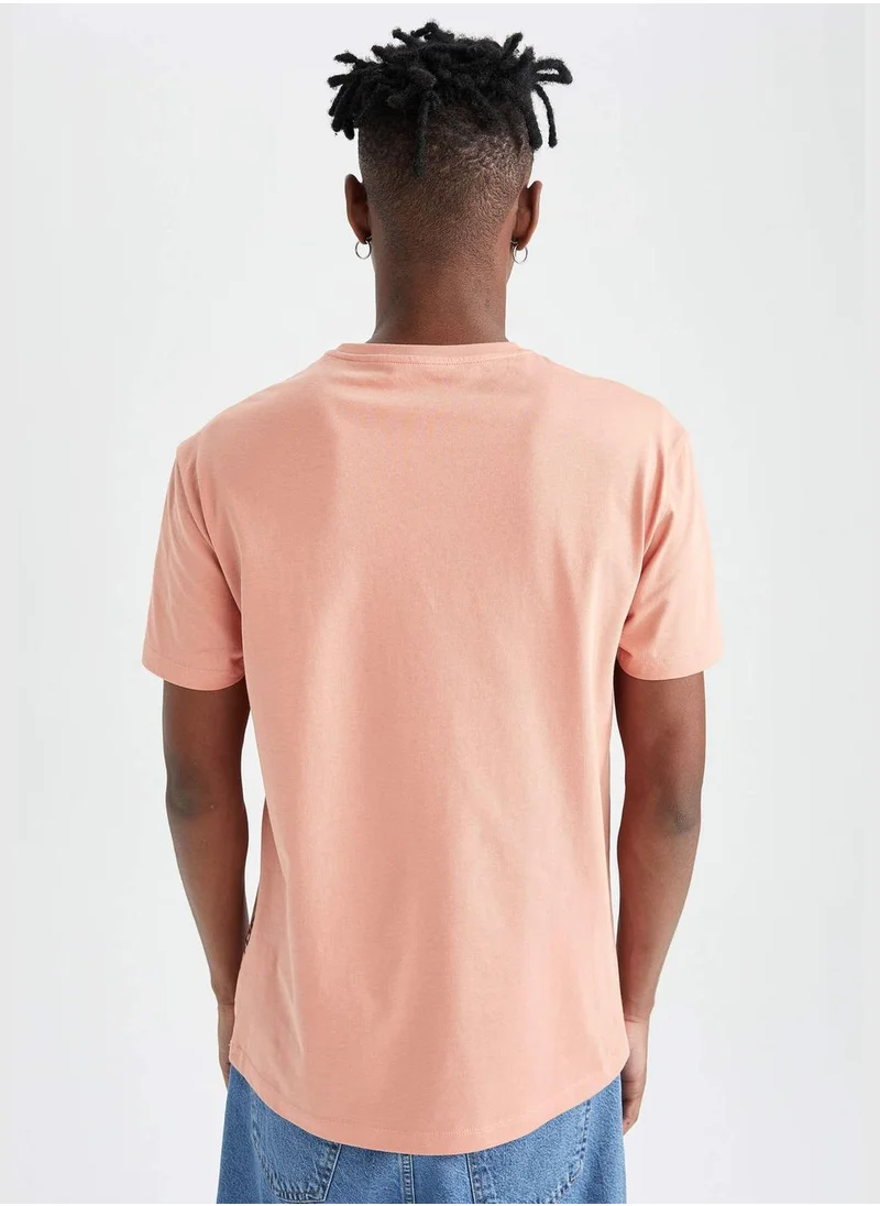 DeFacto Regular Fit Short Sleeve Slogan Print T-Shirt