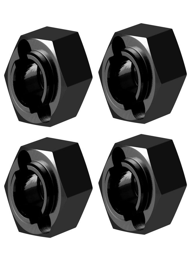 QUE-T Aluminum Wheel Spacer 6mm(+2mm) Hex Extension Adaptor for RedCat 1/18 Ascent TRX4M Rock Crawler Upgrade (Black) - Image 1