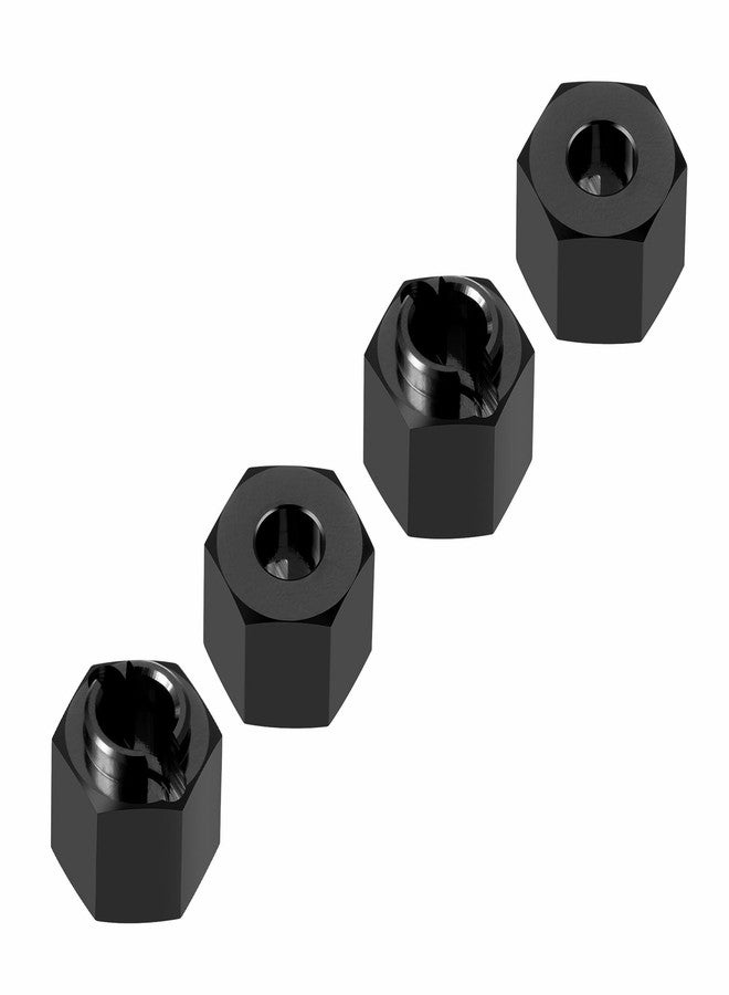 QUE-T Aluminum Wheel Spacer 6mm(+2mm) Hex Extension Adaptor for RedCat 1/18 Ascent TRX4M Rock Crawler Upgrade (Black) - Image 5