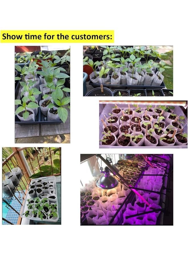 300 قطعة أكياس زراعية قابلة للتحلل غير منسوجة لزراعة النباتات أكياس لإنبات النباتات لتوريد حدائق المنزل أو الحدائق الخارجية 16x20 سم - Image 3